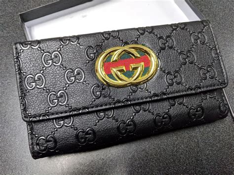 gucci velvet wallet black|black Gucci wallet women's.